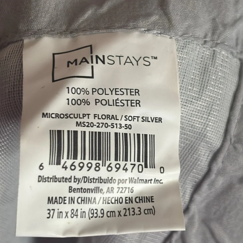 Mainstays Curtains 4 Panels 37x84 pink and gray
